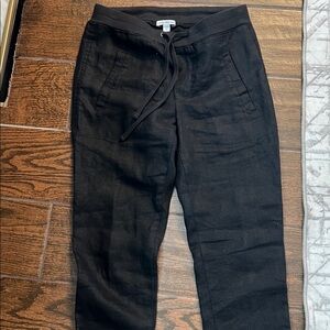 James Perse Black Linen Trousers
